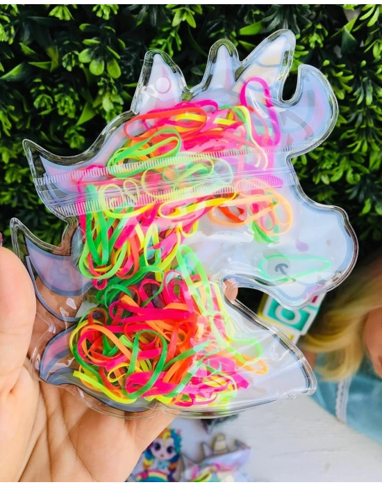 Unicorn Desenli Paket Cimcime Lastik Toka