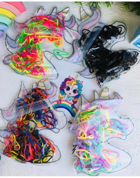 Unicorn Desenli Paket Cimcime Lastik Toka