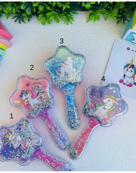 Unicorn Desenli Sim Detaylı Tarak