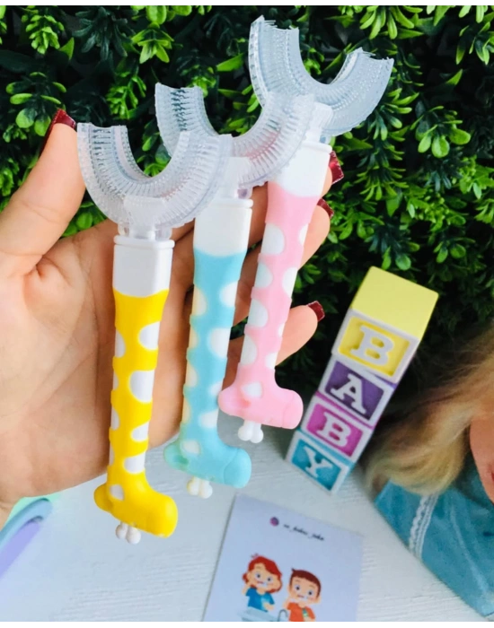 Zürafa Desenli Diş Fırçası