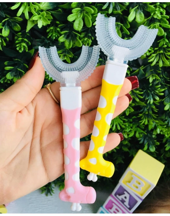 Zürafa Desenli Diş Fırçası