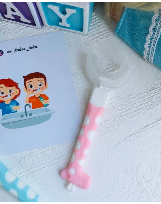 Zürafa Desenli Diş Fırçası