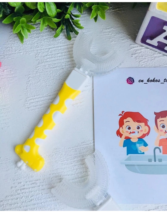 Zürafa Desenli Diş Fırçası