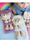 Ayıcıklı Peluş Atkı
