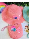 Deniz Kızı Hasır Şapka Ve Çanta Seti