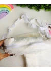 İnci Kulplu Peluş Çanta