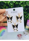 Kuromi Kolye Küpe Seti