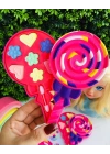 Lolipop Desenli Gerçek Sürülebilir Makyaj Seti