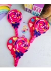 Lolipop Desenli Gerçek Sürülebilir Makyaj Seti