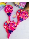Lolipop Desenli Gerçek Sürülebilir Makyaj Seti