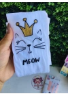 Meow Kedi Ve Yıldız Detaylı Külotlu Çorap