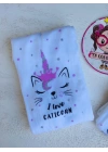 Pembe Detayları Olan Pony Desenli Külotlu Çorap