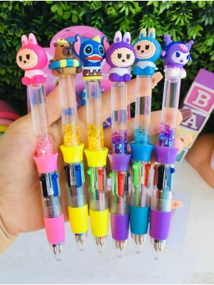 5 Renkli Sulu Tükenmez Kalem