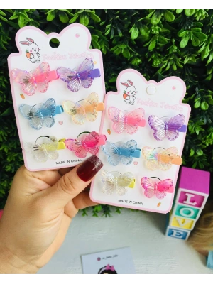 6lı Kelebekli Klips Toka