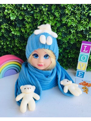 Ayıcıklı Atkı Bere Takımı