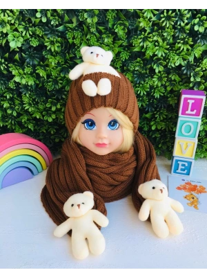 Ayıcıklı Atkı Bere Takımı