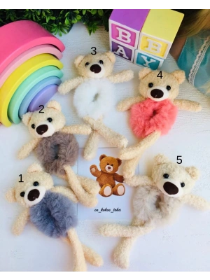 Ayıcıklı Peluş Lastik Tokalar