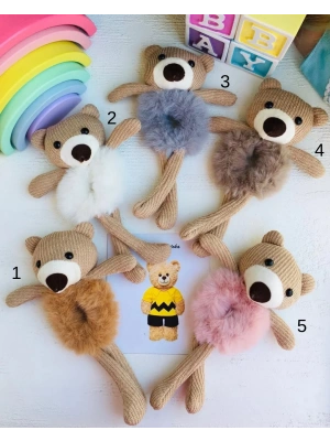 Ayıcıklı Peluş Lastik Tokalar