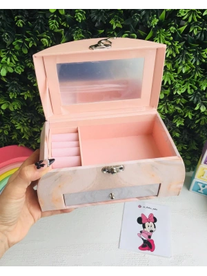 Çekmeceli Ayna Detaylı Takı Toka Kutusu