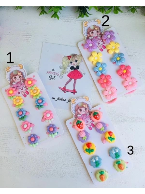 Çiçek Serisi 10lu Havlu Lastik Toka