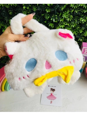 İnci Kulplu Peluş Çanta