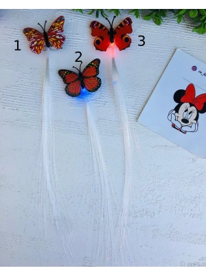 Işıklı Kelebek Pens Tokalar