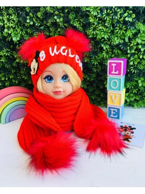 İsme Özel Triko Atkı Bere Takımı