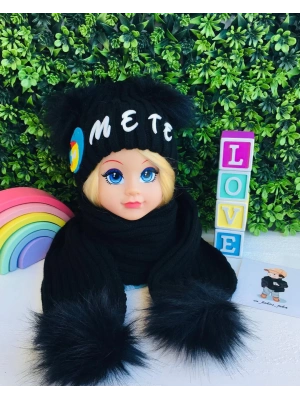 İsme Özel Triko Atkı Bere Takımı