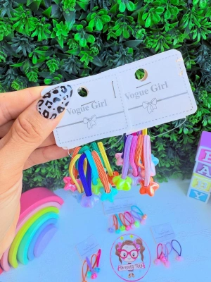 Kalp Ve Yıldız Detaylı 4’lü Esnek Lastik Toka