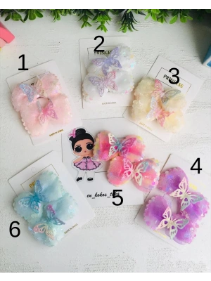 Kelebek Detaylı Klips Toka