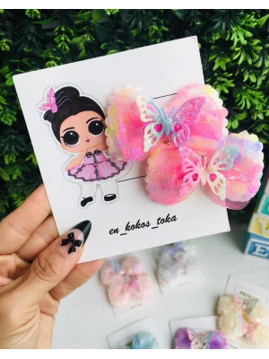 Kelebek Detaylı Klips Toka