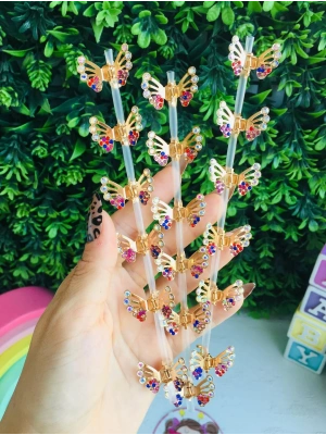 Kelebek Detaylı Mandal Toka