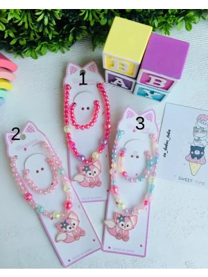 Kristal Boncuk Kolye Bileklik Seti