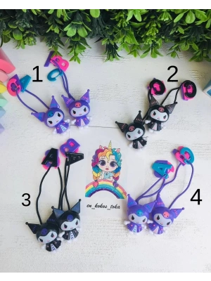 Kuromi Büyük Objeli Lastik Toka