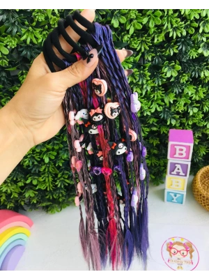 Kuromi Büyük Objeli Yapay Saç