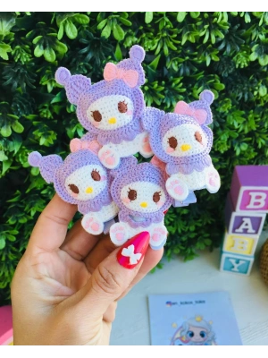 Kuromi Dolgulu Klips Toka