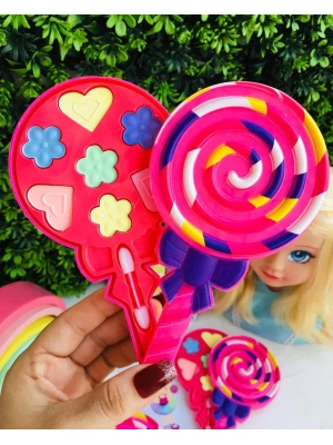 Lolipop Desenli Gerçek Sürülebilir Makyaj Seti