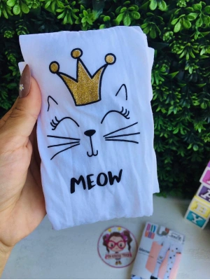 Meow Kedi Ve Yıldız Detaylı Külotlu Çorap