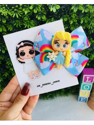 Polimerkil Bebekli Elsa Fiyonk Toka