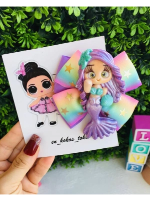 Polimerkil Deniz Kızlı Fiyonk Toka