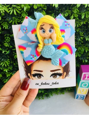 Polimerkil Deniz Kızlı Fiyonk Toka