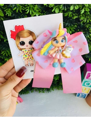 Polimerkil Unicorn Bebekli Fiyonk Toka