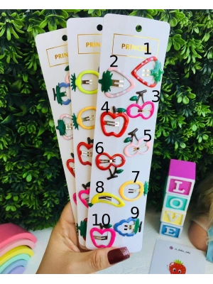 Rengarenk Meyve Figürlü Çıtçıt Tokalar