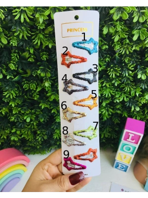 Rengarenk Yıldız Çıtçıt Tokalar