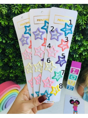 Rengarenk Yıldız Çıtçıt Tokalar