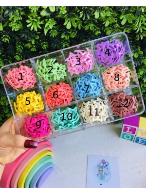 Rengarenk Yıldız Çıtçıt Tokalar