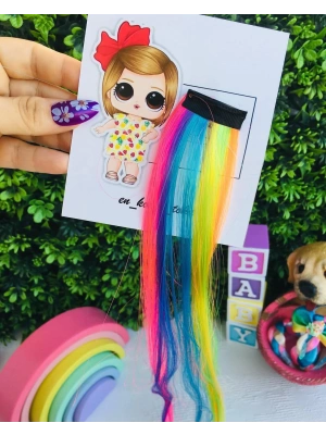 Renkli Çıtçıt Yapay Saç