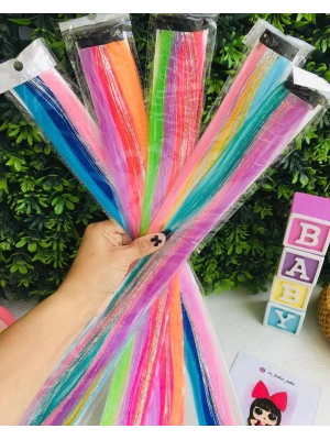 Renkli Sİmli Çıtçıt Yapay Saç