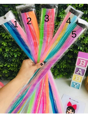 Renkli Sİmli Çıtçıt Yapay Saç