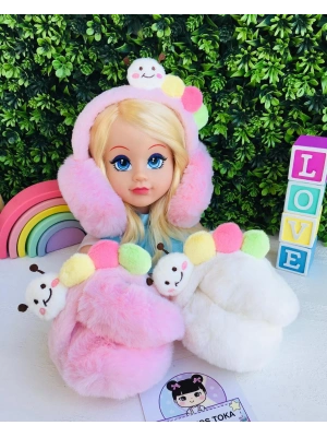 Tırtıllı Katlanabilir Peluş Kulaklık